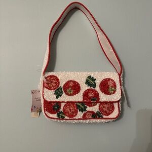 Tomato beaded bag